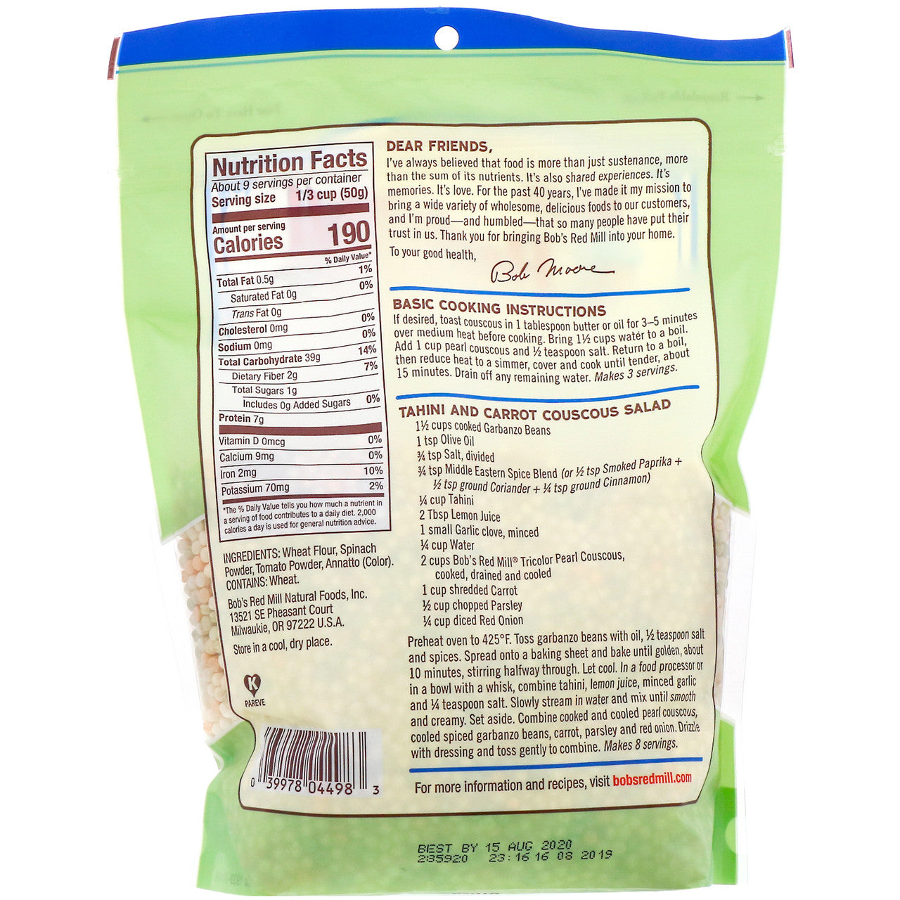 BOBS COUSCS PRL TRI CLR ( 4 X 16 OZ   )