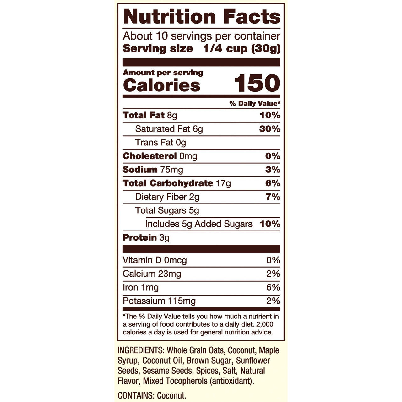 BOBS GRANOLA CNUT SPICE  ( 6 X 11 OZ   )