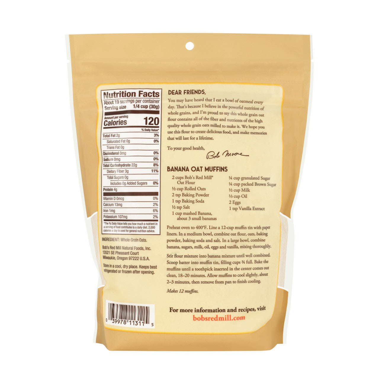 BOBS OAT FLOUR ( 4 X 20 OZ   )